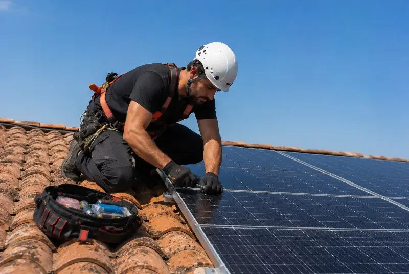 Maintenance et monitoring de panneaux solaires à Landavran